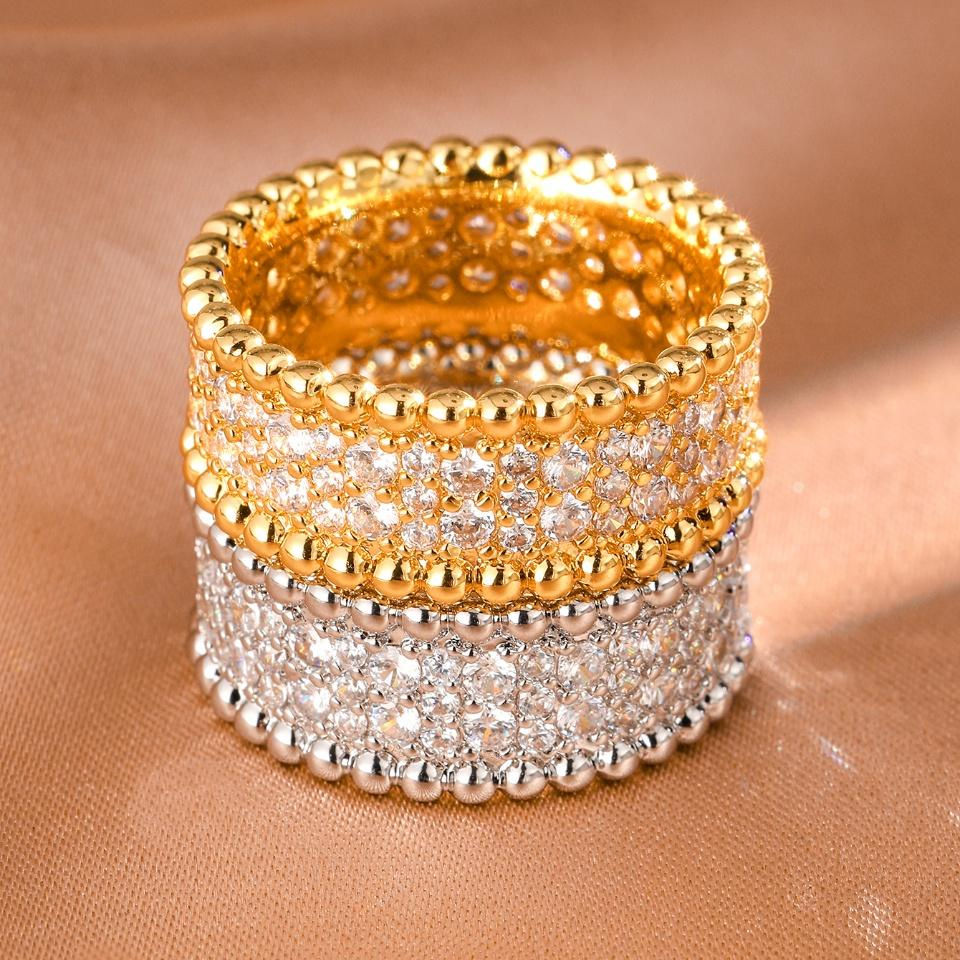 الصورة المصغرة: ZAKOL Personalized Simple Micro-set Zircon Rings For Women Men Fashionable Tempe