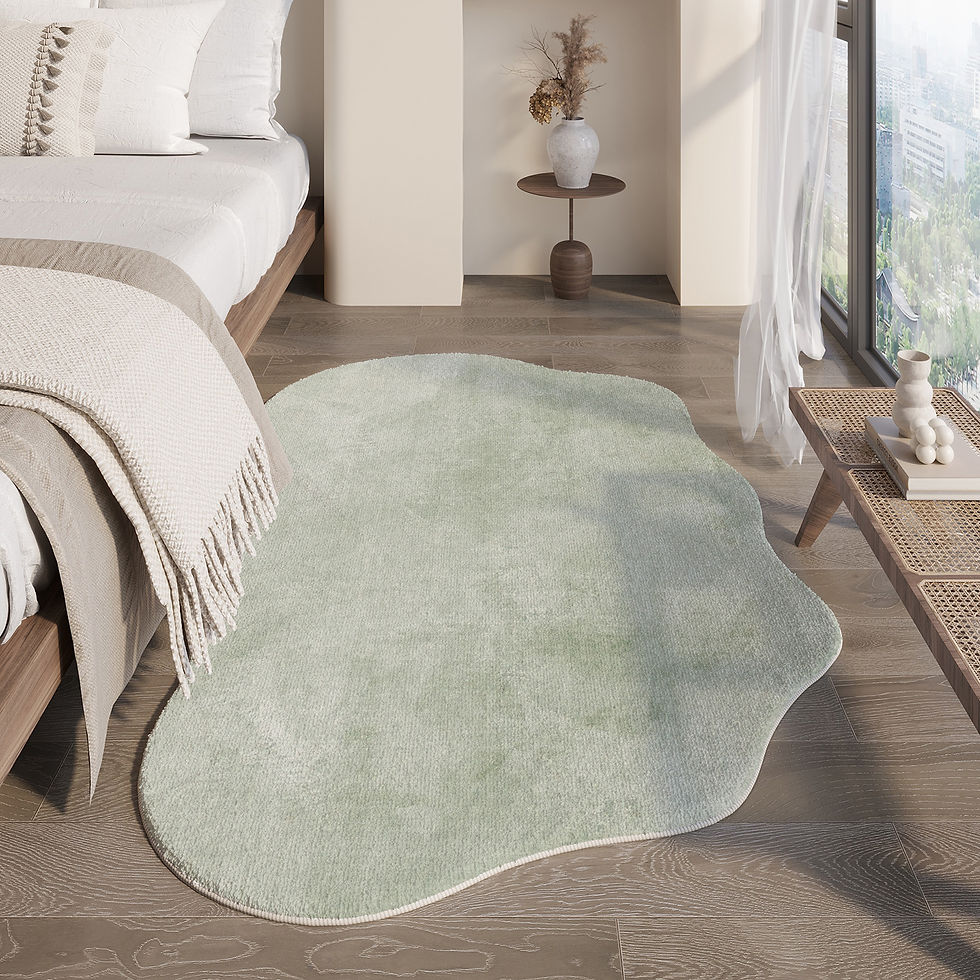 Thumbnail: Cream Style Living Room Decoration Carpet Fluffy Soft Bedside Rug Thick Plush St
