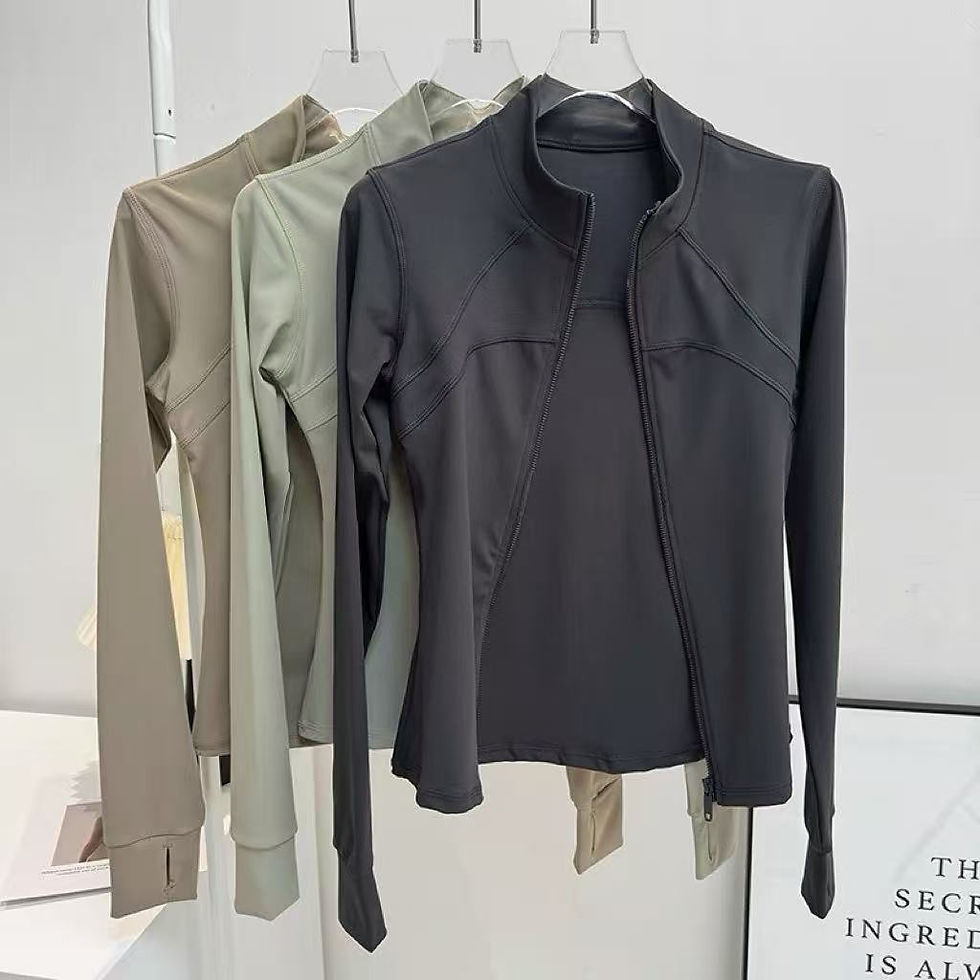 Thumbnail: Yoga Suit Women's High-end Standing Collar Long Sleeved Sports Jacket Running Tr