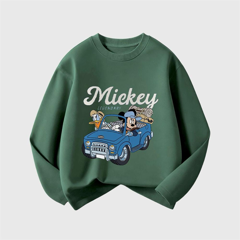 الصورة المصغرة: Long Sleeve T-shirts For Boys Mickey Mouse Crewneck Tops New Style Crewneck Tees