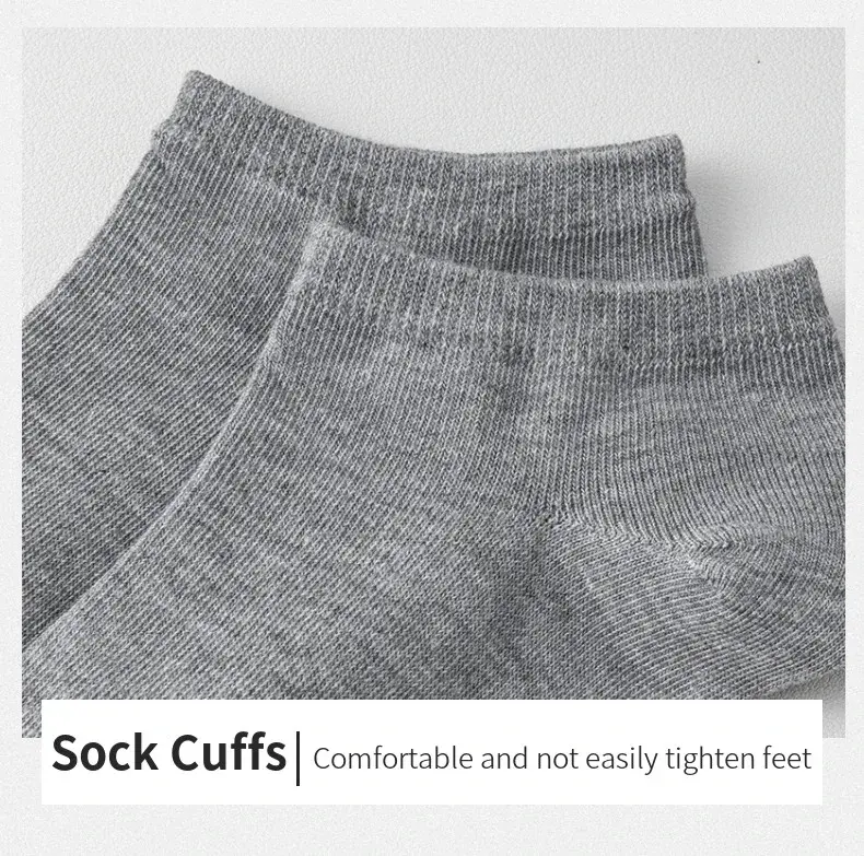Thumbnail: 1/5/10 Pairs Women/Men Boat Socks Invisible Low Cut Silicone Non-slip Summer No-