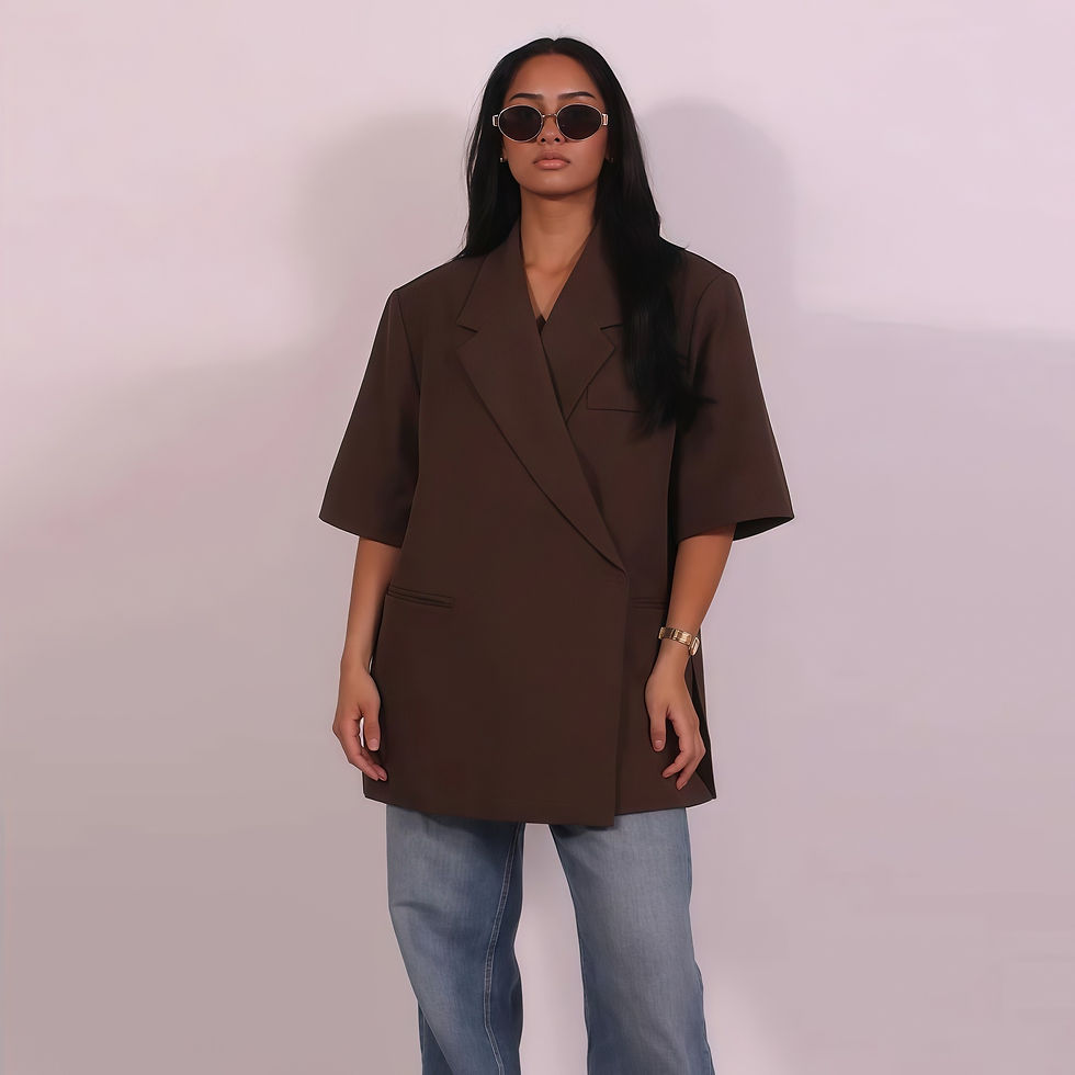 Thumbnail: Women's Suit Jackets Loose Lapel One Button Short Sleeve Blazers 2025 Summer Ele