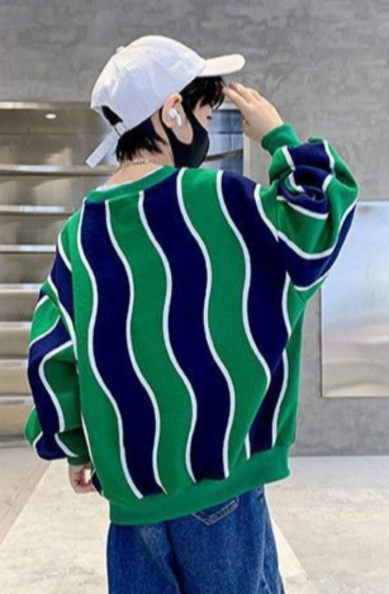 الصورة المصغرة: Boys' Medium-Large 2025 New Arrival No Hood Fleece-Lined Spring/Autumn Trendy Co
