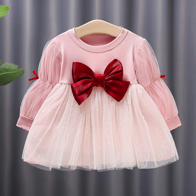 الصورة المصغرة: Children's Korean version dress girls' spring and autumn fashion long sleeved bo