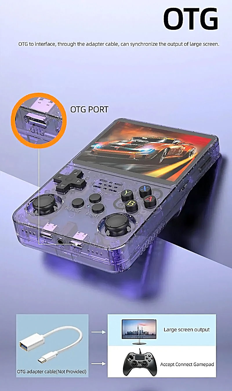 Thumbnail: R36S Retro Handheld Game Console Linux System 3.5 Inch IPS Screen Portable Pocke