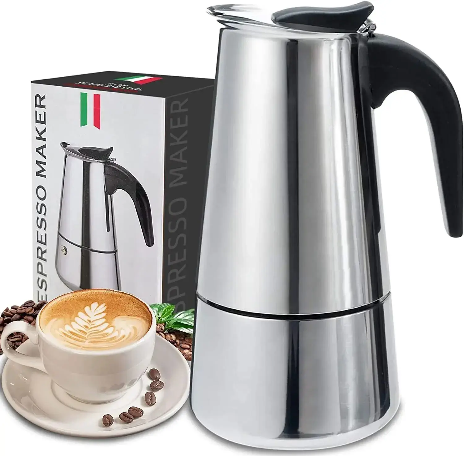 12/9/2Cup Moka Pot Caffe Machine Espresso Cups Coffee Makers Latte Percolator St