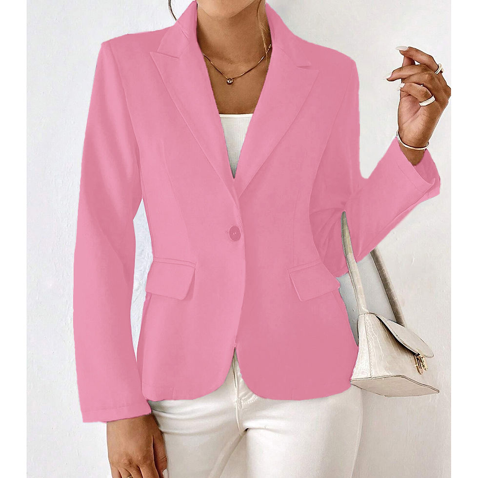 الصورة المصغرة: Mia Muse Women's Blazers All Season Decent Plain Single Button Long Sleeve Lapel