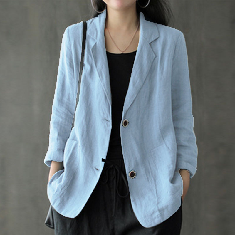 الصورة المصغرة: Elegant Solid Blazer Women Autumn Overcoats ZANZEA 2023 Casual Long Sleeve Singl