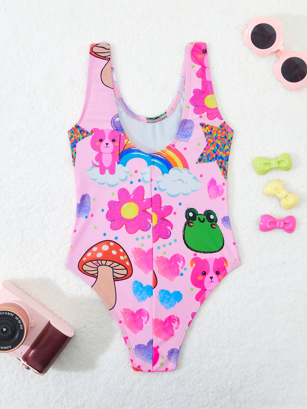 الصورة المصغرة: 2025 Printed Girls Swimsuit One Piece Kids Swimwear Children Swimming Bathing Sw
