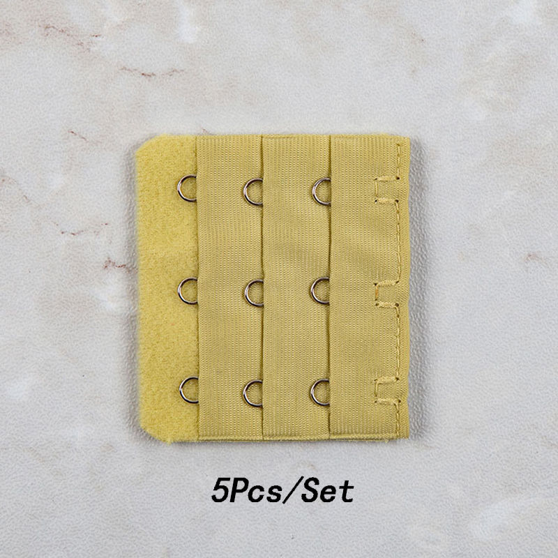 الصورة المصغرة: 5 Pcs/Set Women's Bra Lengthen Buckle 3 Hooks 3 Rows DIY Bra Extenders Underwear