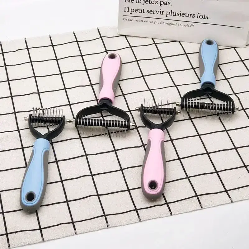 الصورة المصغرة: Pet Cat Hair Removal Comb Brush Dog Grooming Shedding Tools Puppy Hair Shedding 