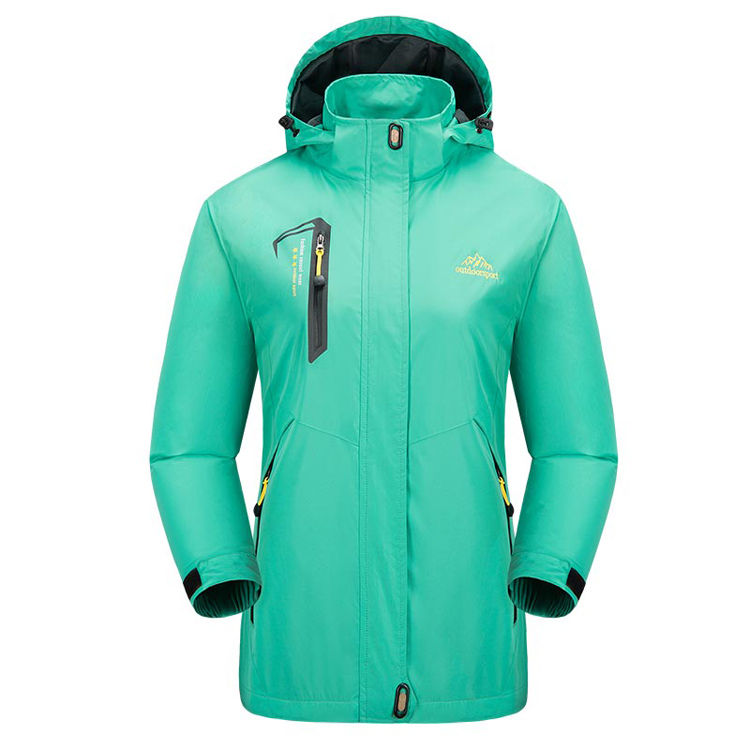 Thumbnail: Women's Waterproof Hiking Jacket Windproof Windbreaker Camping Hunting Running T