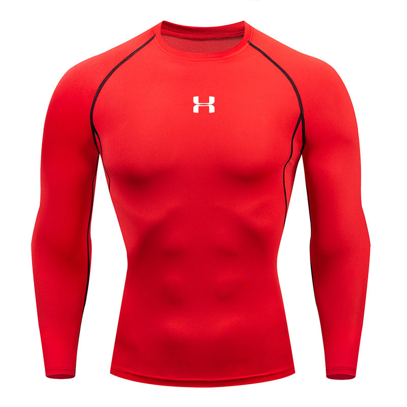 Thumbnail: Men Running Compression T-shirt Long sleeves Sport Tees Gym Fitness Sweatshirt M