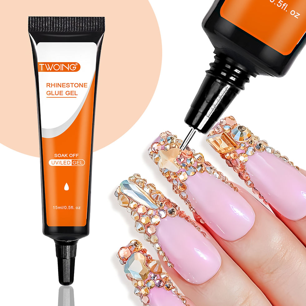 15mL Gel Nail Glue for Rhinestones for Nails Super Adhesive NO Wipe Nail Gem Glu