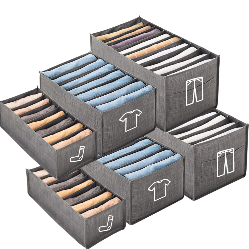  Closets Clothes Organizer Foldable Clothing Jeans Storage Box Closet Drawer