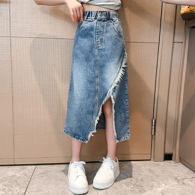 الصورة المصغرة: 5 6 7 8 9 10 11 12 13 Year Teen Girls Denim Skirt New Fashion Korean Version Spl