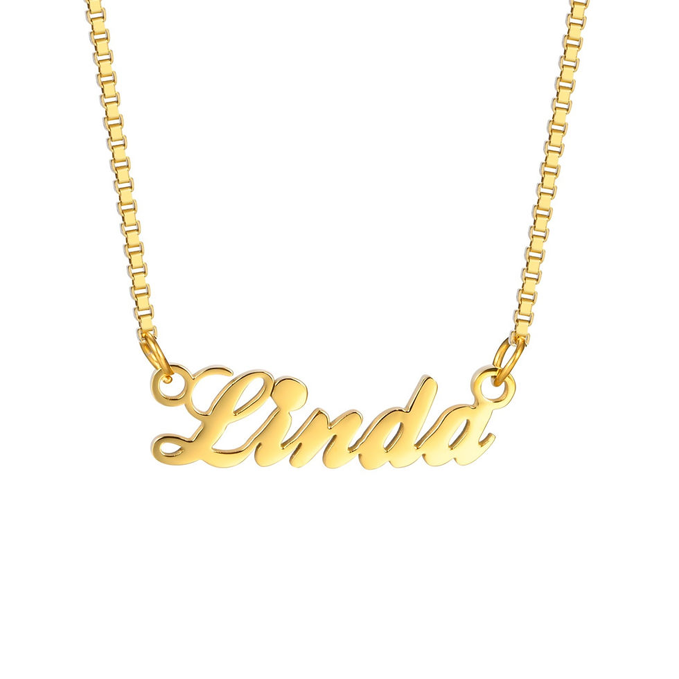 الصورة المصغرة: Vnox Custom Name Necklaces for Girls Boys, Stainless Steel Personalized Baby Nam