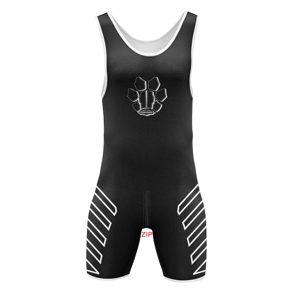 الصورة المصغرة: Mens Wrestling Singlets Front And Back Zipper SexyMan Bodysuits RT One-Piece Und