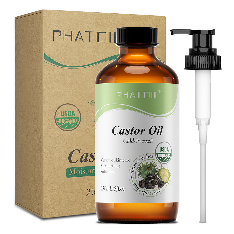 Thumbnail: PHATOIL 236ml/118ml Organic Castor Oil,Cold Pressed Unrefined Essential Oil For 