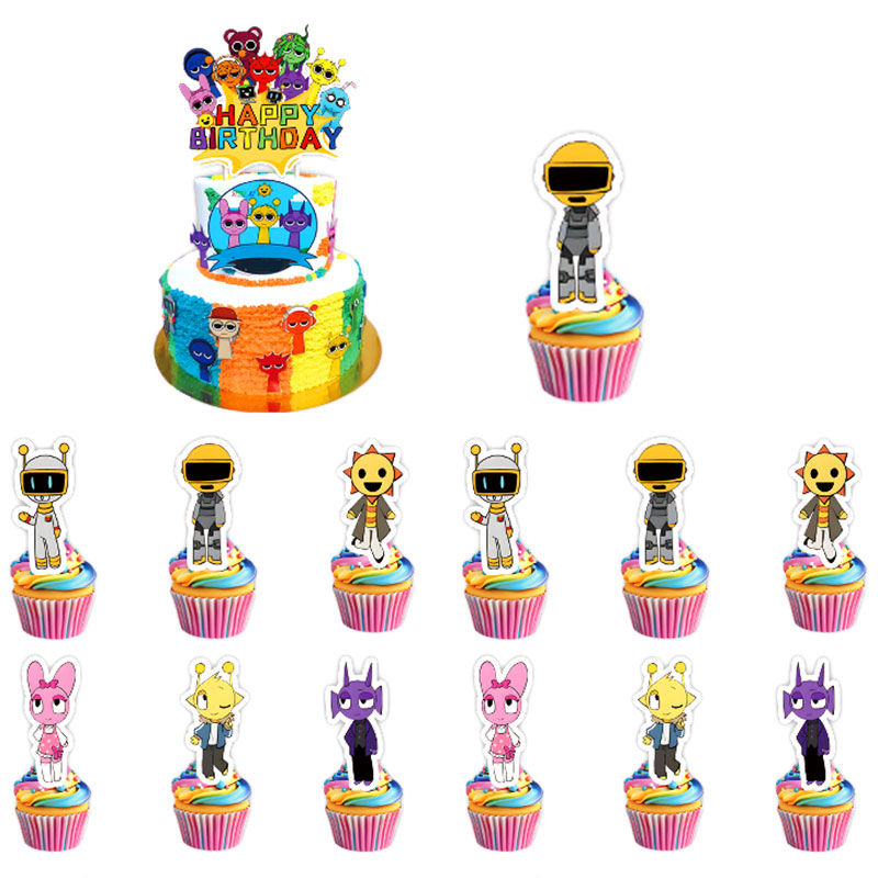 Thumbnail: Sprunki Cake Topper Birthday Party Decorations for Sprunki Birthday Party Suppli