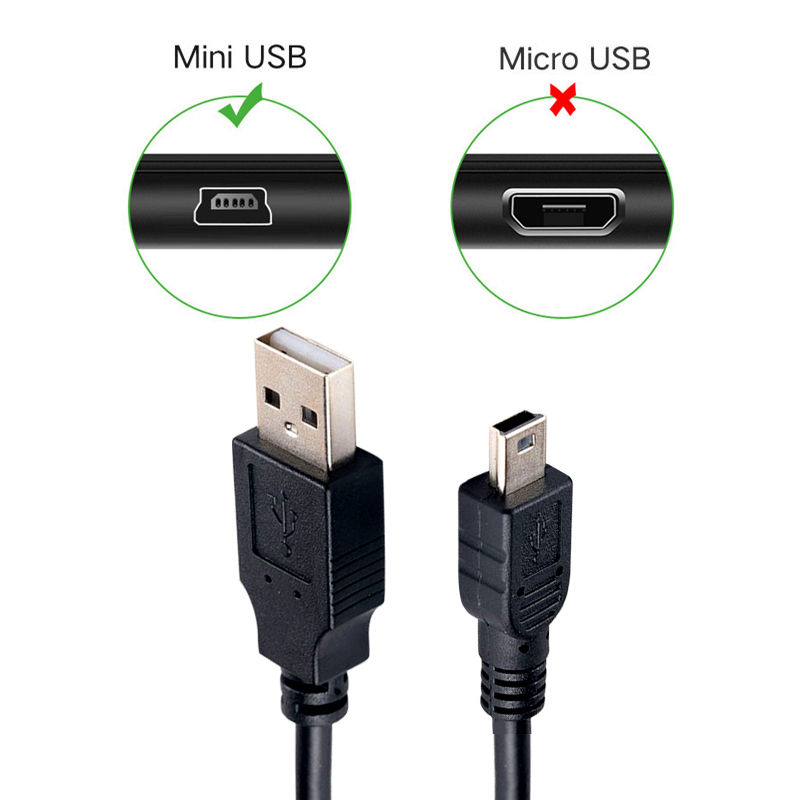 Thumbnail: Mini USB 2.0 Cable  5Pin Mini USB to USB Fast Data Charger Cables for MP3 MP4 Pl