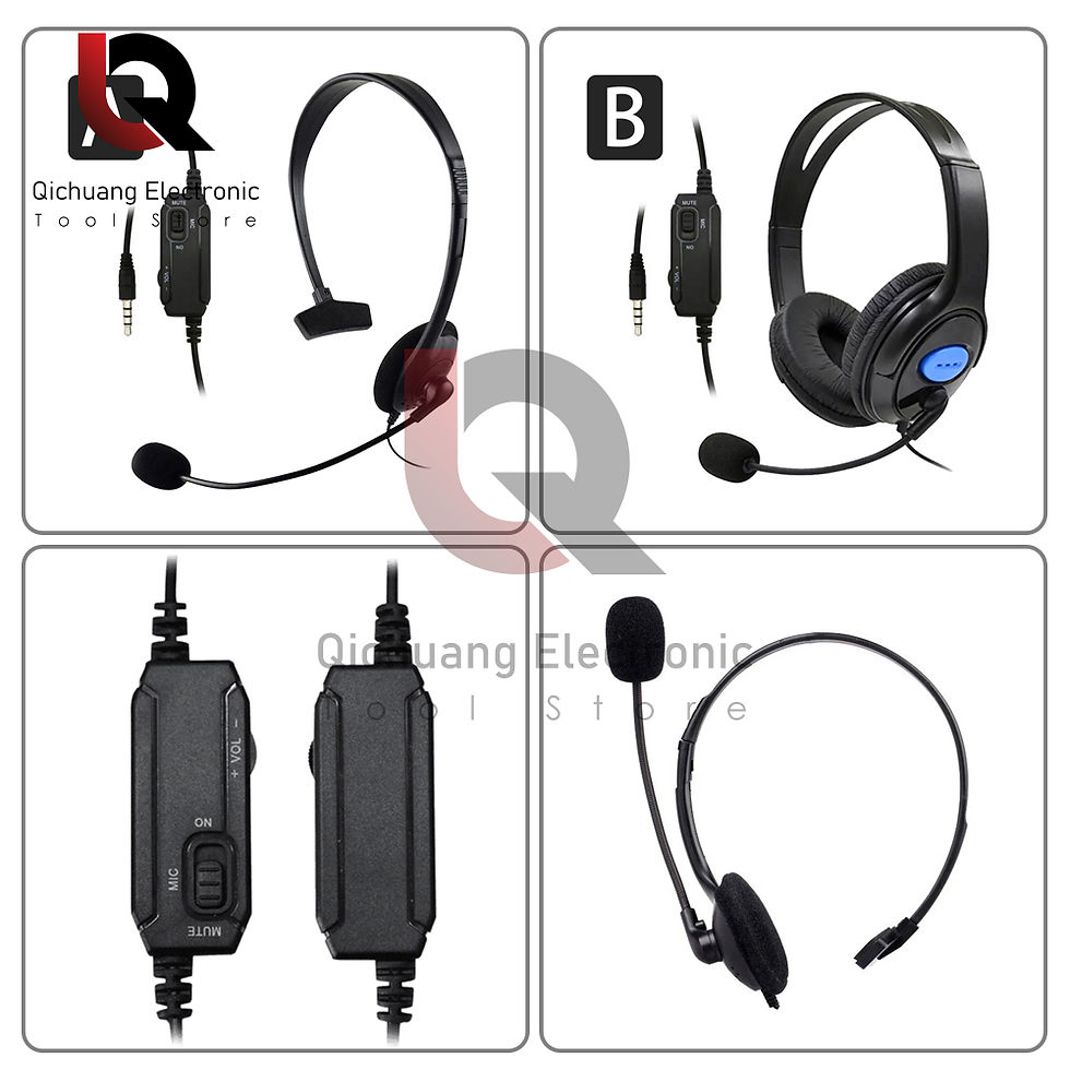 Thumbnail: Headphones 3.5mm Wired Gaming Headset Earphones Music For PS4 Play Station 4 Gam