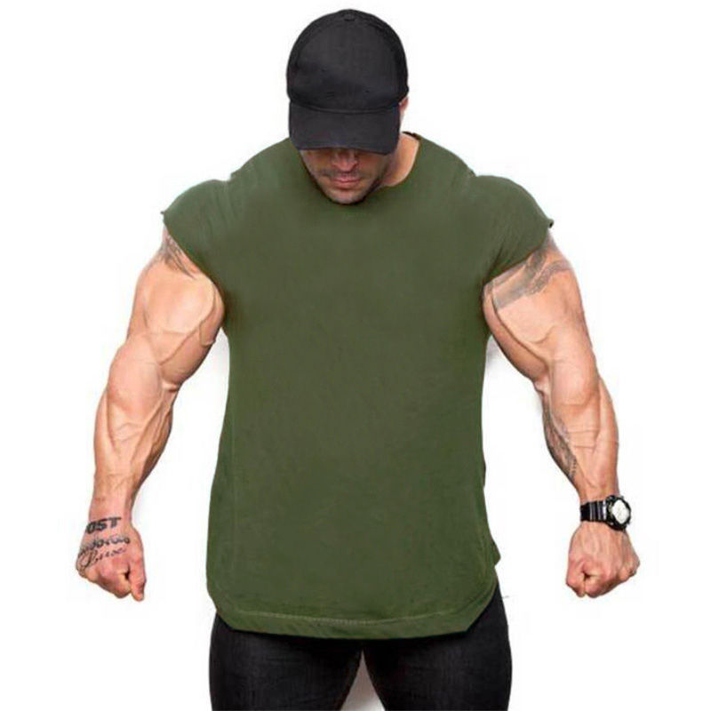 الصورة المصغرة: New Summer Brand Vest Cotton Gym Clothing Men Tank Tops Sleeveless T Shirt Bodyb