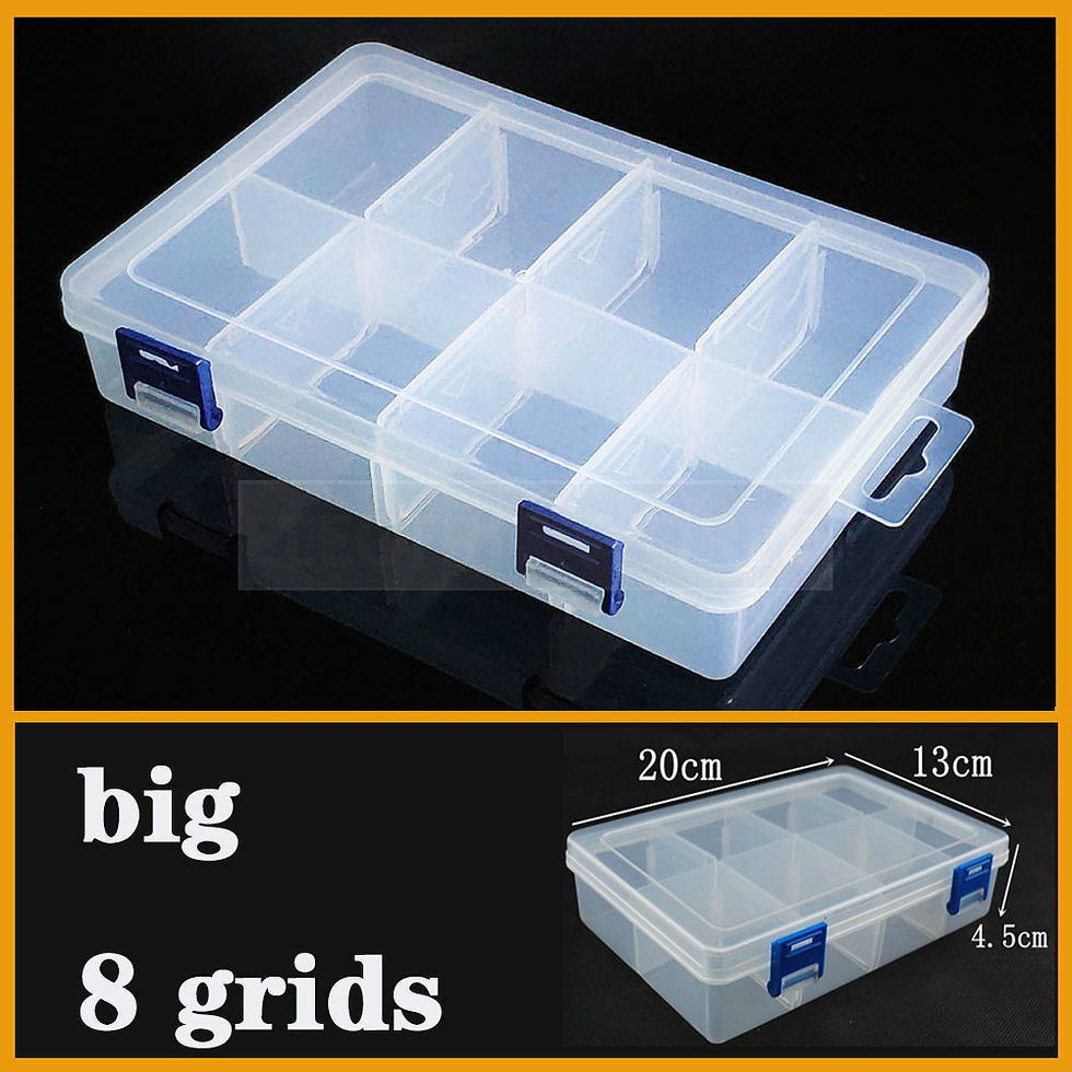 Thumbnail: Transparent Plastic box Screw Compartment Box Jewelry Earring Display Case Conta