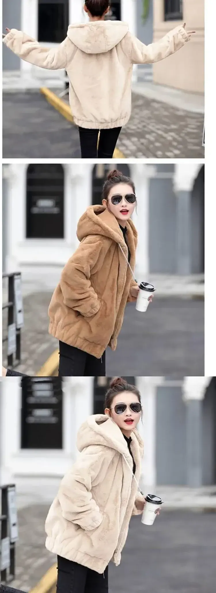 الصورة المصغرة: Winter Double-Sided Fleece Jacket Casual Versatile Warm Women's Plus Size 2025 N