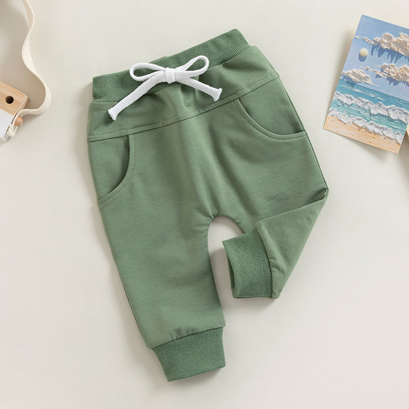 الصورة المصغرة: 2022-12-12 Lioraitiin 0-3Years Toddler Baby Boys Sweatpants Elastic Waist Drawst