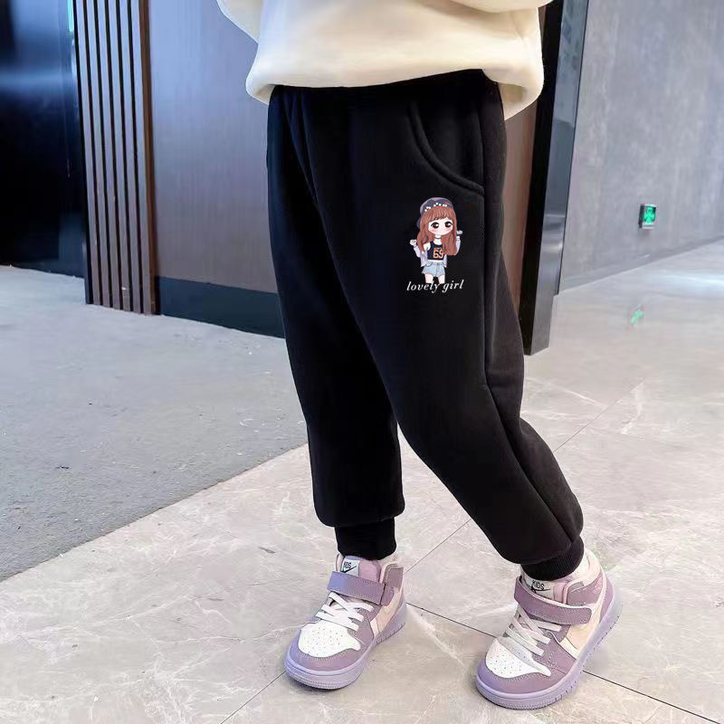 الصورة المصغرة: Children Cute Cat Print Sweatpants for Girls Casual Pant Kids Student Loose Spor