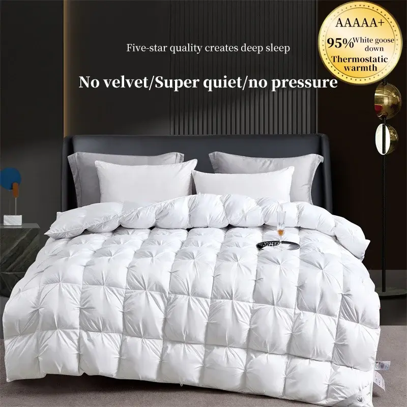 Thumbnail: 100% white goose down comforter, high-quality five-star hotel twisted flower com