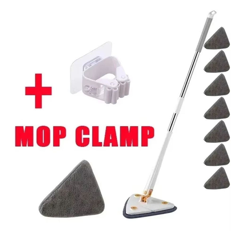 الصورة المصغرة: Rotatable Telescopic Triangle Mop 360° Spin Cleaning Mop Squeeze Wet And Dry Us