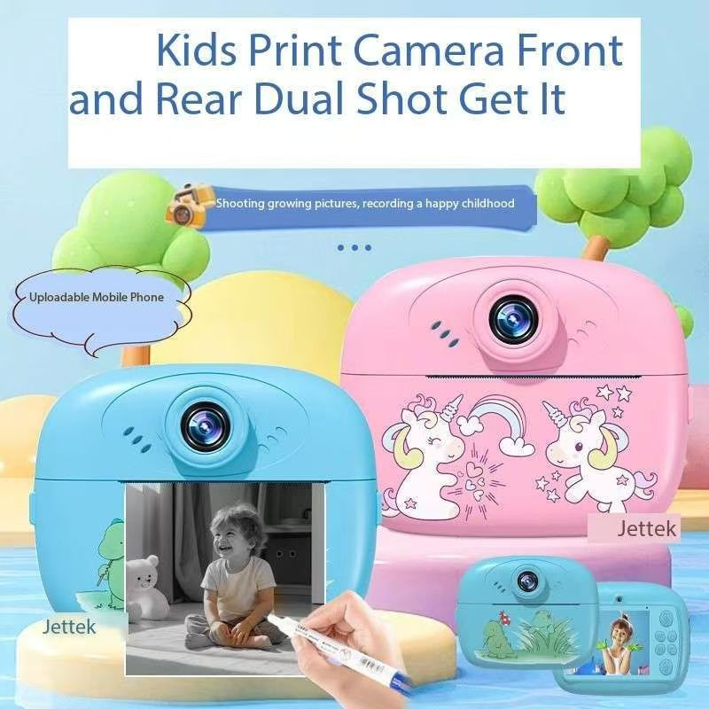 Thermal Paper Printing Camera Vlogging Cameras Portable Thermal Printer Children