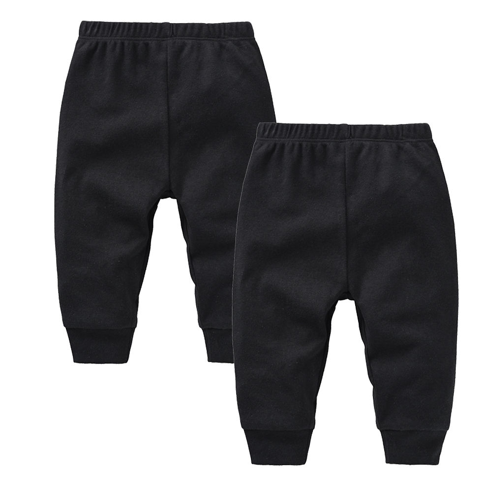 الصورة المصغرة: 2 Pcs/lot Newborn Baby Boys Girls Long Pants 0-12 Months Solid Blue Design 100% 