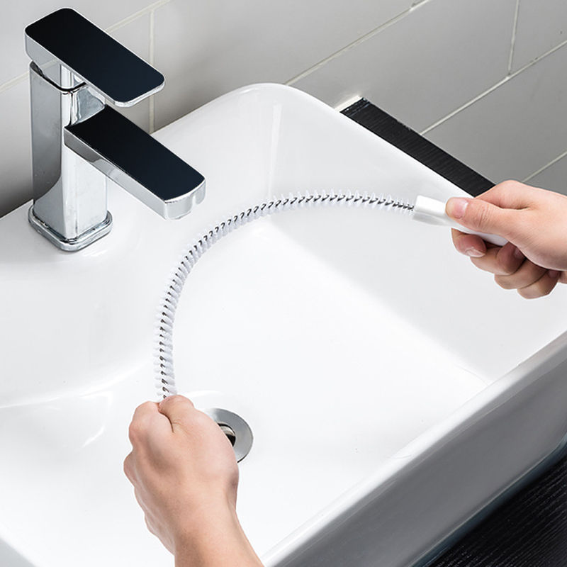 الصورة المصغرة: 1/2pcs Super long Pipe Dredging Brush Bathroom Hair Sewer Sink Cleaning Brush Fl