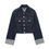Thumbnail: HH 2024 Autumn Female Vintage Denim Suit Long Sleeve Single Breasted Lapel Coat+