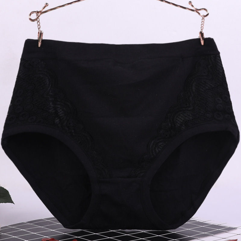 الصورة المصغرة: Plus size middle-aged women's panties high waist fat cotton briefs