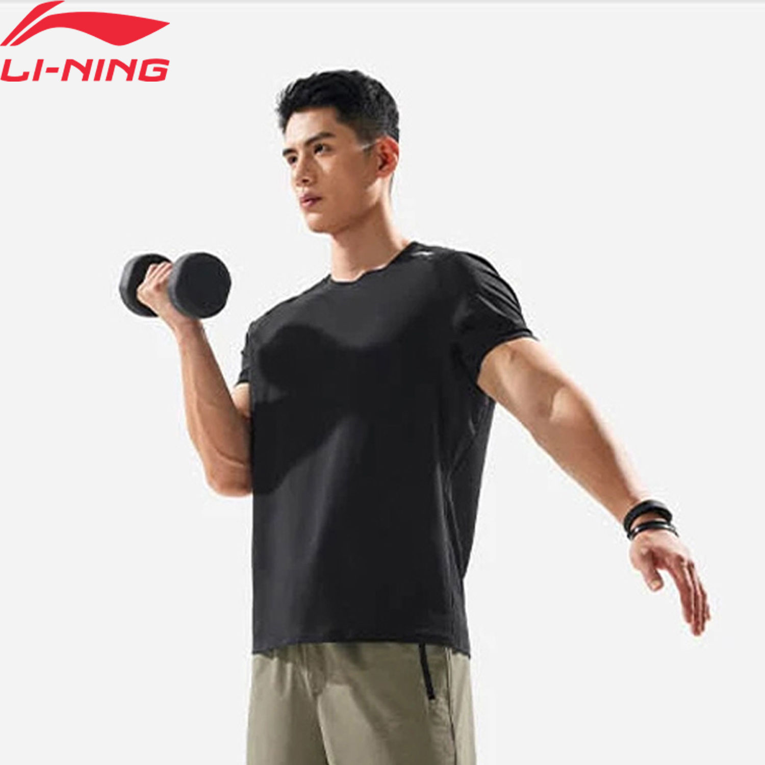 Li-Ning Men Training T-shirt LN BACTERIA PROOF Reguler Fit 86%Polyester 14%Elast