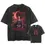 Thumbnail: Vintage men's washed T-shirt Demon Slayer Animation T-shirt Harajuku T-shirt 100