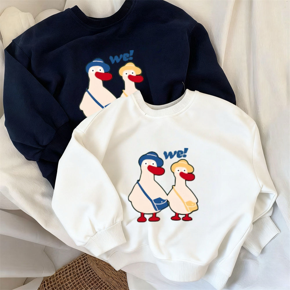Lovely Sweatshirts 2026 Spring Autumn Clothes Loose Casual Crewneck Pullovers Si