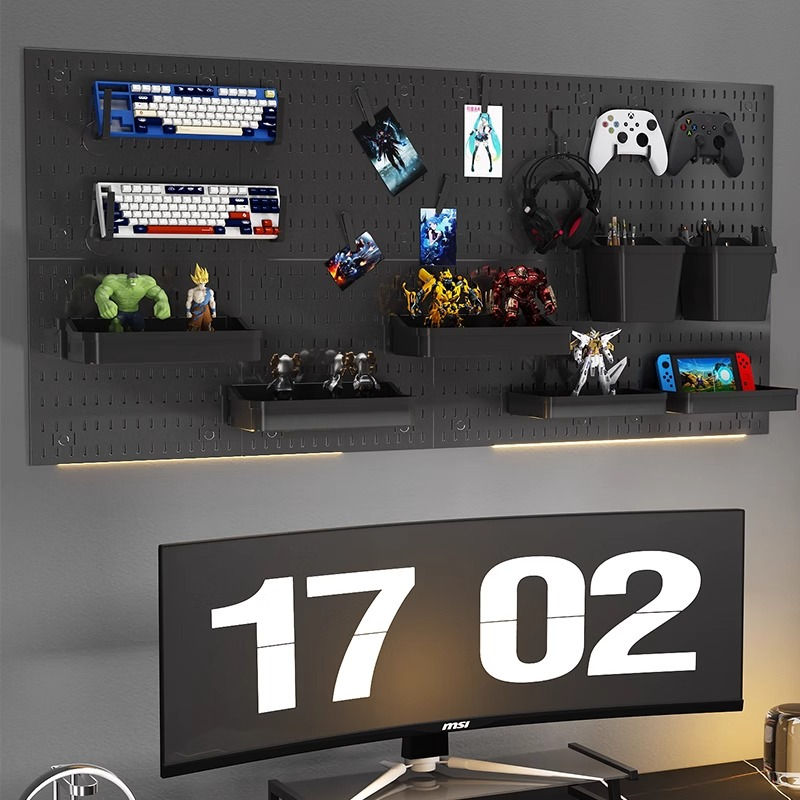 Thumbnail: Pegboard  Wall Organization Rack Pegboards Kitchen Garage Wall Panels Display St