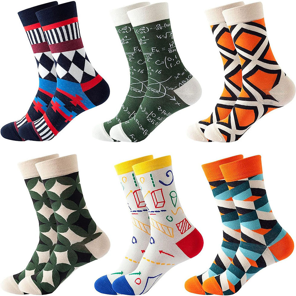 الصورة المصغرة: 6 Pairs Unisex New Fashion Colorful Happy Casual Socks Dress Harajuku Cute Space