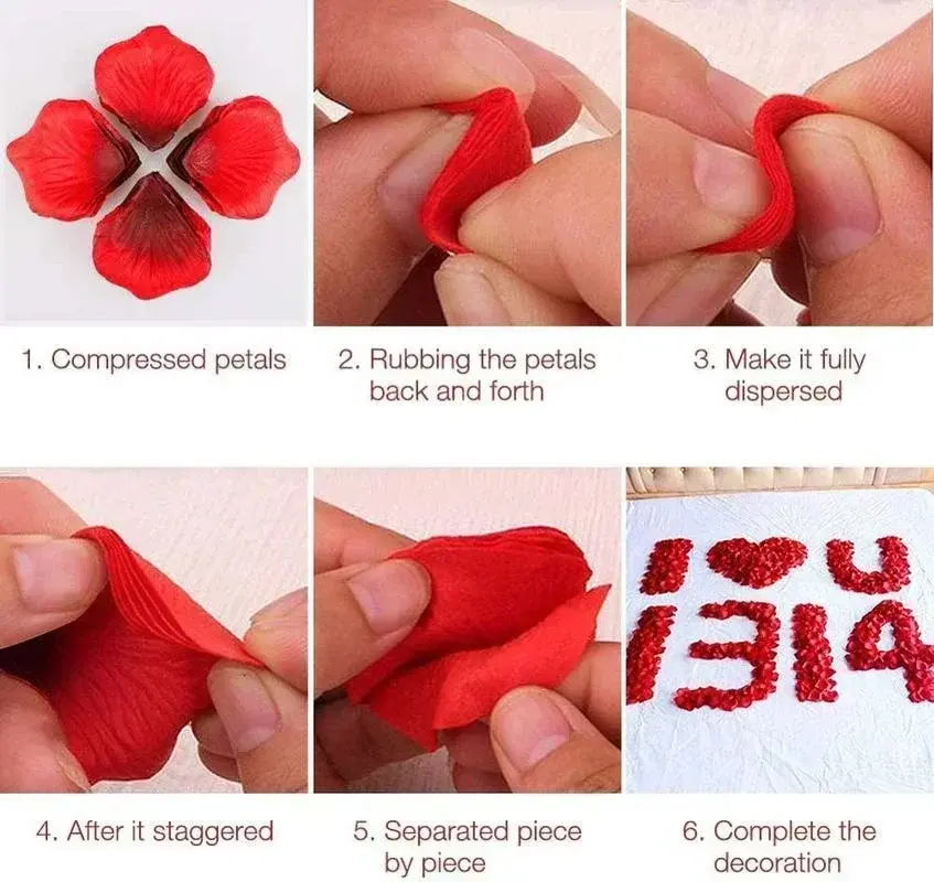 Thumbnail: 2000/100Pcs Artificial Fake Rose Petals Colorful Simulation Silk Rose Petal For 
