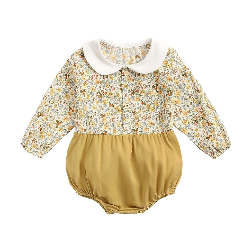 الصورة المصغرة: Sanlutoz Princess Newborn Baby Girl Bodysuits Long Sleeve Cotton Baby Clothes Fl