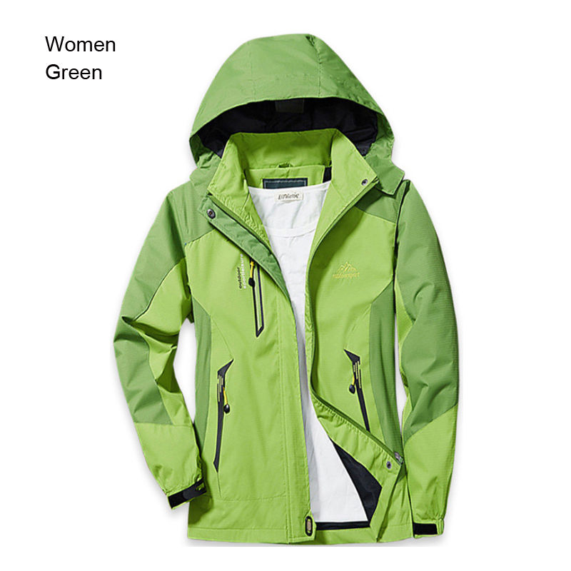الصورة المصغرة: Women Autumn Trekking Jacket Outdoor Hiking Rain Coat Windbreaker Waterproof Hoo