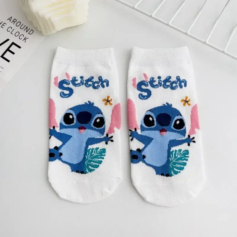 الصورة المصغرة: 5Pairs New Girls Breathable cartoon Sock Stitch Cute Boat Sanrio Women's Sock Co