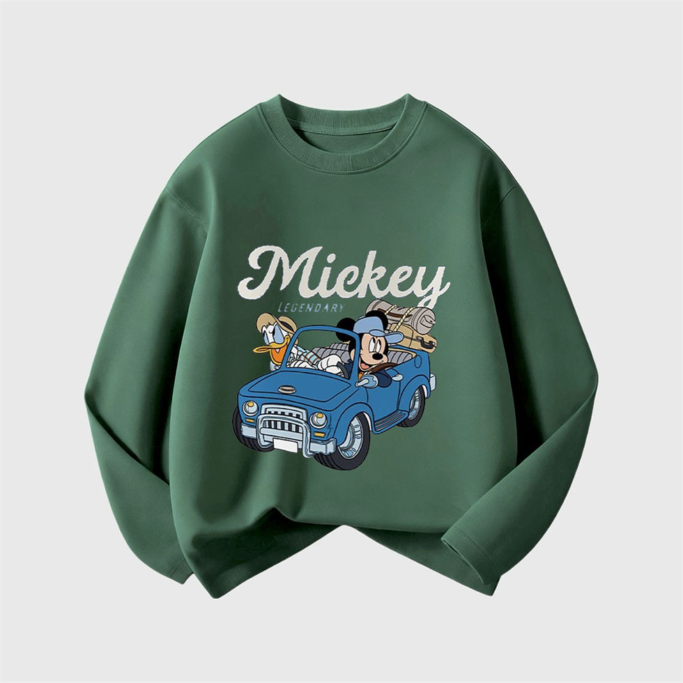 الصورة المصغرة: Long Sleeve T-shirts For Boys Mickey Mouse Crewneck Tops New Style Crewneck Tees