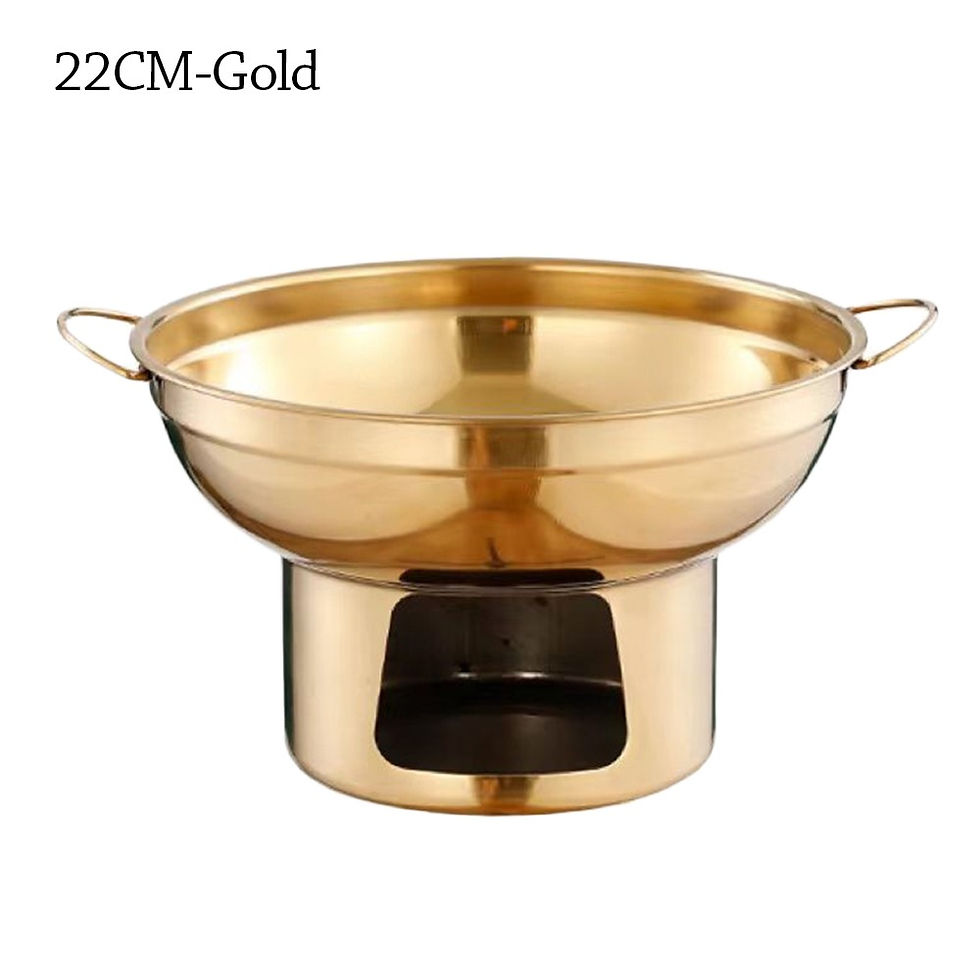 Thumbnail: Durable 20/22cm Hot Pot Stainless Steel Thickened Stove Double Ears Cooking Kitc