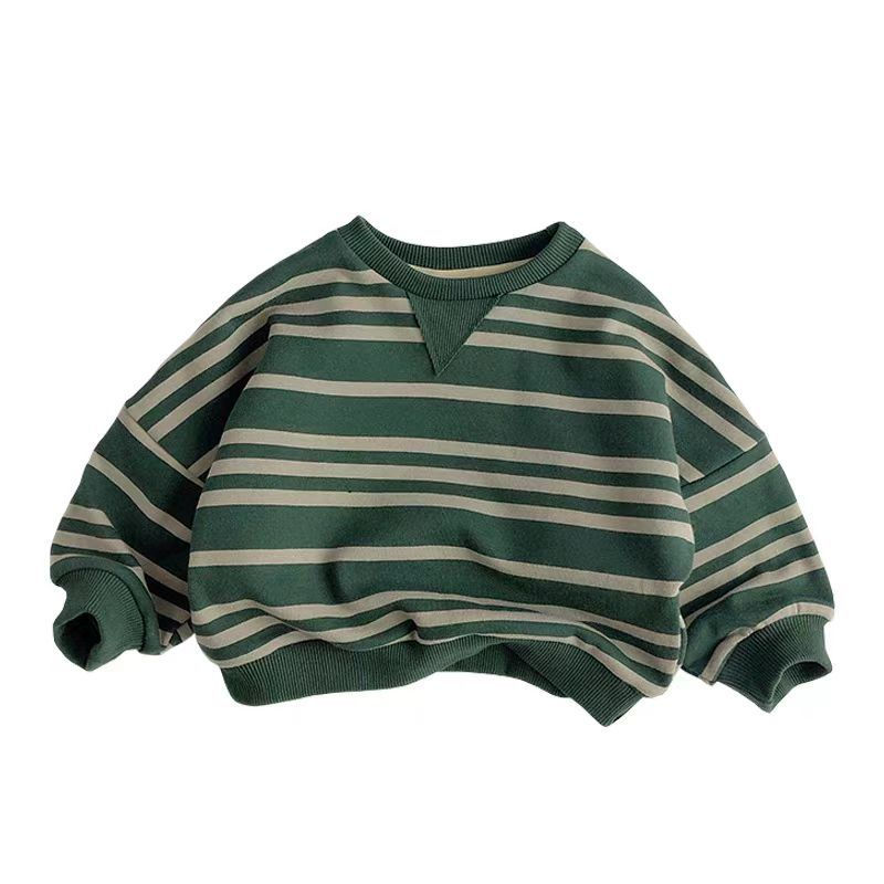 الصورة المصغرة: Autumn New Children Casual Striped Sweatshirt Baby Long Sleeve O-neck Tops Boys 